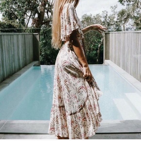 Pink Floral Bohemian Maxi Dress - Picture 6 of 16